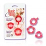 Lot de 3 anneaux roses aux formes originales