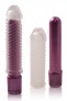 Mini vibromasseur mauve avec embout 100% silicone 
