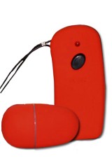 Oeuf vibrant rouge télécommandé sans fil