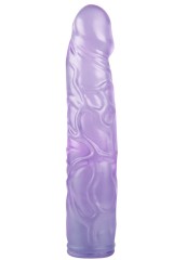 Dong mauve de 21 cm en 100 % silicone