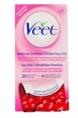 Veet - 20 Bandes de cire au Beurre de Karité 