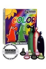 3 préservatifs Secura Color avec arômes