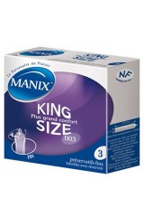 Manix King Size - Pochette de 3 préservatifs 