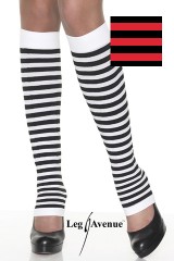 Jambières à rayures rouge et noire Leg Avenue 
