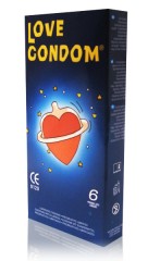 6 préservatifs lubrifiés extra-fin Love Condom