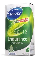 12 préservatifs retardants - Manix Endurance 