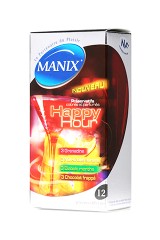 12 préservatifs Happy Hour colorés et parfumés