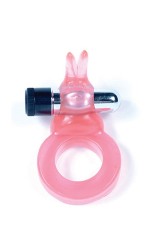 Cockring vibrant Rabbit en jelly rose