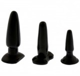 Coffret 3 Butt Plugs Noirs