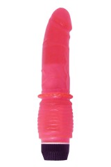 Vibromasseur gélatine rose 20 cm 