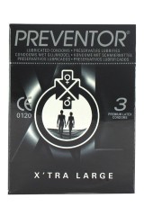 3 Préservatifs X-Tra Large Preventor