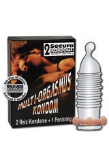2 préservatifs et 1 cockring Secura Multi-Orgasmes