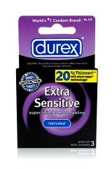 Durex Extra Sensitive - 3 préservatifs plus fin