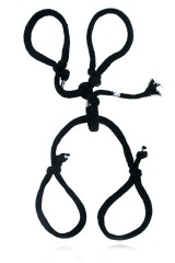 Corde noire réglable Bondage - Fetish Fantasy