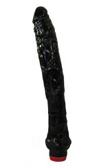 Vibromasseur king-size "Black Panther" 31 cm noir