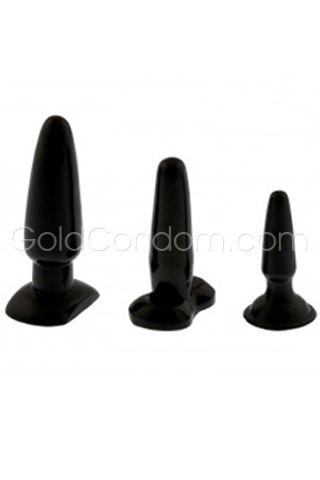 Kistje 3 Zwarte Butt Plugs