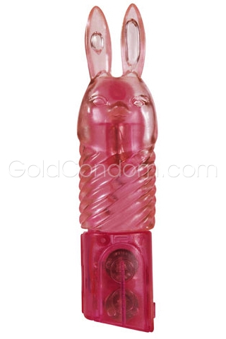Mini Stimulator Rabbit in roze jelly Toy Joy