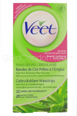 20 Bandes de cire � l'Alo� Vera & Fleur de Lotus