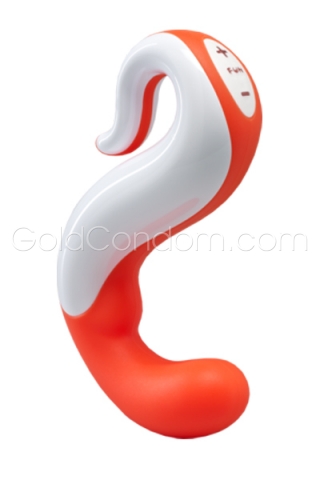 Delight vibromasseur orange/blanc + chargeur