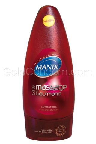 Gel de massage Gourmand et comestible � la fraise 
