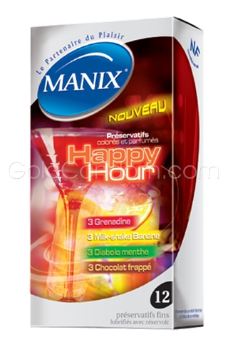 12 condooms Happy Hour - gekleurd met parfum