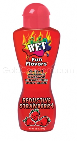 Huile Chauffante et Comestible Wet Fraise