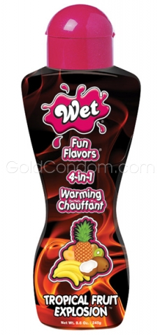 Verwarmende Eetbare Massageolie Wet Tropisch Fruit