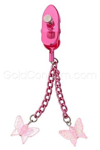 Pair de pinces pour t�tons Papillons roses Toy Joy