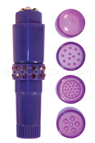 Pocket Rocket Toy Joy met Strass - violet