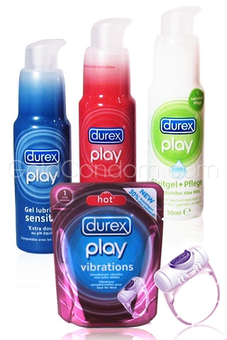3 Durex glijmiddelen + 1 vibrerende ring bovenop