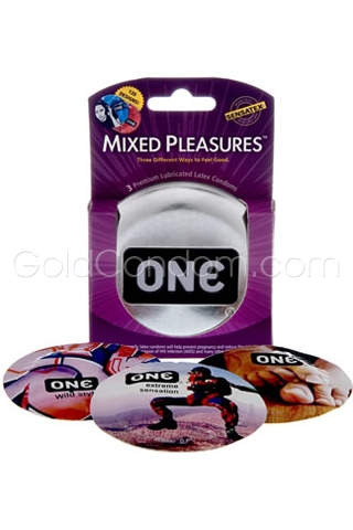 One, 3 condooms Mixed Pleasure