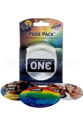 One Pride Pack, 3 condooms voor  homo's