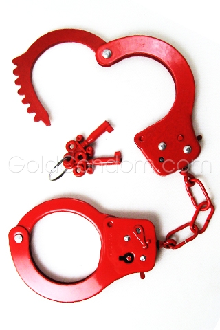 Menottes en m�tal rouge Fetish Fantasy