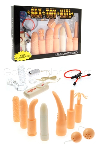 Volledig ensemble van sex-toys - vleeskleurig