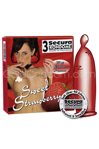 3 Condooms Secura Sweet Strawberry