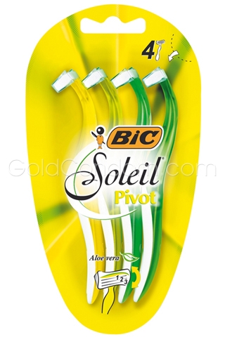 BIC Soleil Pivot - 4 rasoirs � l'Aloe Vera