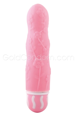 Vibro fleuri souple et mou de 15 cm - Pink