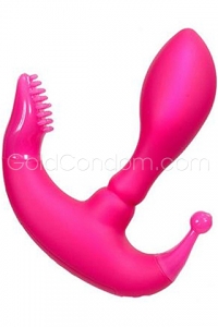 Triple Stimulateur de Luxe rose et vibrant 