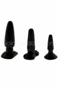 Kistje 3 Zwarte Butt Plugs