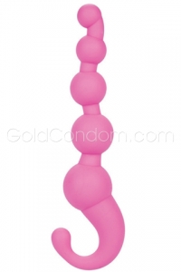 L'AMOUR silicone beaded chapelet anal rose