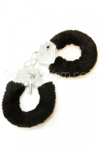 Menottes de poignets fourrure noire