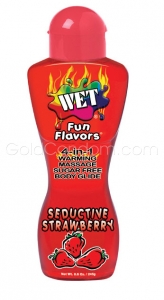 Huile Chauffante et Comestible Wet Fraise