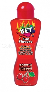 Huile Chauffante et Comestible Wet Cerise