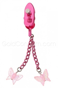 Pair de pinces pour t�tons Papillons roses Toy Joy