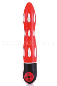 PURE VIBES in Siliconen Rood/Zwart - 17.5 cm