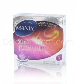 3 pr�servatifs Manix Xtra Pleasure 