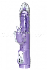 Butterfly Vibro massant 25 cm mauve