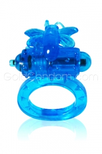 Anneau vibrant Toy Joy Papillon bleu