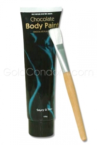 Body painting in chocolade