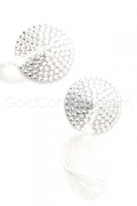 Bijoux pour t�tons en cristaux blancs